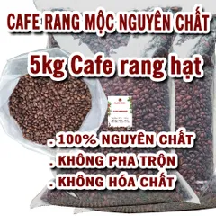 Combo 5kg cà phê hạt rang mộc, cà phê hạt, cà phê hạt nguyên chất, cafe hạt, cà phê hạt giá sỉ
