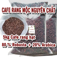 Combo 5kg cà phê hạt rang mộc, cà phê hạt, cà phê hạt nguyên chất, cafe hạt, cà phê hạt giá sỉ