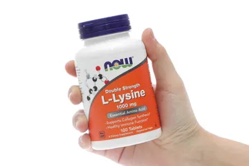 Viên uống L-Lysine Now Foods 1000mg - Hỗ trợ tăng cường đề kháng và tiêu hóa, giảm đau dạ dày, chán ăn, Made in USA 878078