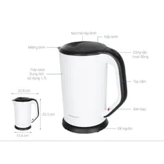 Bình đun siêu tốc LocknLock 1.7 lít EJK738WHT