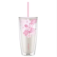 Ly Nhựa 2 lớp LocknLock HAP509 750ml kèm ống hút