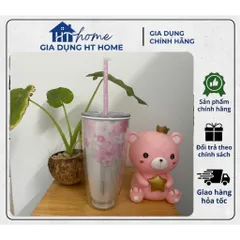 Ly Nhựa 2 lớp LocknLock HAP509 750ml kèm ống hút