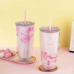Ly Nhựa 2 lớp LocknLock HAP509 750ml kèm ống hút