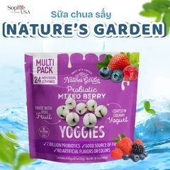  (HỎA TỐC) Snack Sữa Chua Trái Cây Nature’s Garden Yoggies  24 Gói