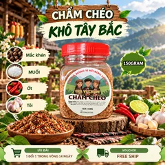 [Mua 3 Tặng 1] 3 Lọ Gia Vị Chẩm Chéo, Tặng 1 Lọ Chẩm Chéo Tây Bắc 150G