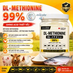 DL-Methionine 99% - Amino Acid hỗ trợ sinh trưởng, cân đối dinh dưỡng cho Heo, Bò, Gà, Tôm, Cá | Chăn nuôi, Thủy sản