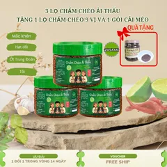 [ Mua 3 Tặng 2 ] 3 Lọ Chẩm Chéo Ải Thẩu 250G Tặng Kèm 1 Lọ Chẩm Chéo 9 Vị 300G Và 1 Gói Cải Mèo Mộc Châu
