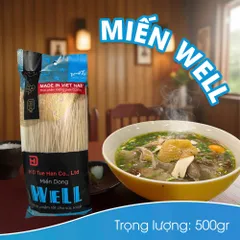 Miến dong riềng đỏ tự nhiên sợi nhỏ - Gói 500Gram [WELL]