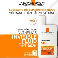 Sữa chống nắng La Roche-posay Laboratoire Dermatologiue Anthelios Uvmune 400 Invisible Fuild SPF50+ PA++++ 50ml