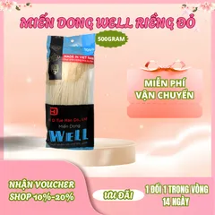 Miến dong riềng đỏ tự nhiên sợi nhỏ - Gói 500Gram [WELL]