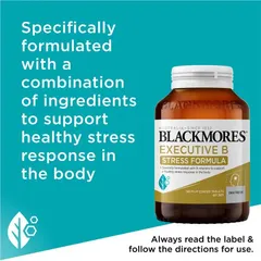Blackmores Executive B Stress - Hỗ trợ chức năng hệ thần kinh giảm căng thẳng cải thiện chất lượng giấc ngủ chính hãng Úc