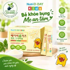 Men Vi Sinh Trẻ Em - Bổ Sung 6 Tỷ Lợi Khuẩn, Hỗ Trợ Tiêu Hóa và Sức Đề Kháng cho Trẻ Từ 1 Tuổi - Nutri D-Day Lacto Premium
