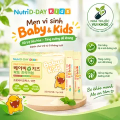 Men Vi Sinh Trẻ Em - Bổ Sung 6 Tỷ Lợi Khuẩn, Hỗ Trợ Tiêu Hóa và Sức Đề Kháng cho Trẻ Từ 1 Tuổi - Nutri D-Day Lacto Premium