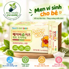 Men Vi Sinh Trẻ Em - Bổ Sung 6 Tỷ Lợi Khuẩn, Hỗ Trợ Tiêu Hóa và Sức Đề Kháng cho Trẻ Từ 1 Tuổi - Nutri D-Day Lacto Premium