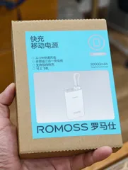 Pin sạc dự phòng 20000mah hãng Romoss kèm cáp tiện lợi, Dung lượng chuẩn, Tiêu chuẩn CCC mang trên máy bay