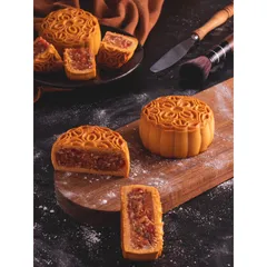 BÁNH TRUNG THU PHÚC TÂM AN - HỘP 4 CÁI - 150G (NHÂN THẬP CẨM, ĐẬU XANH, LÁ DỨA, KHOAI MÔN, SẦU RIÊNG, SỮA DỪA)