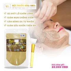 Tặng cọ, Mặt nạ dạng bột thuốc bắc mask pháp dùng trong spa cao cấp, trắng da,ngừa mụn,lão hóa 879926