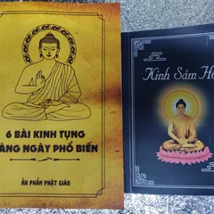 Combo 2 quyển 6 bài kinh tụng hàng ngày 338 trang và Kinh Sám hối 158 trang 880209
