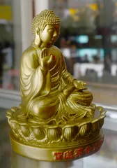 Tượng Đức Phật A Di Đà ngồi đài sen cao 15cm cực đẹp 880219