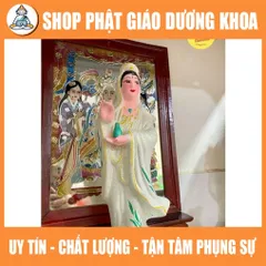 Tượng Bồ tát Quan Âm Quán Thế Âm Bồ tát dáng đứng cao hơn 3 tấc 33cm đất nung 880266