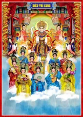 Tranh Mẹ Diêu Trì & Cửu Vị Tiên Nương + khung (Bảo hành gãy, vỡ) DƯƠNG KHOA SHOP HÓC MÔN