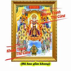 Tranh Mẹ Diêu Trì & Cửu Vị Tiên Nương + khung (Bảo hành gãy, vỡ) DƯƠNG KHOA SHOP HÓC MÔN