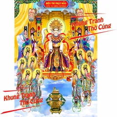 Tranh Mẹ Diêu Trì & Cửu Vị Tiên Nương + khung (Bảo hành gãy, vỡ) DƯƠNG KHOA SHOP HÓC MÔN