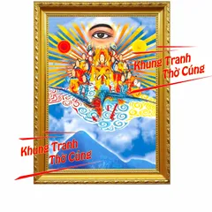 Tranh Mẹ Diêu Trì & Cửu Vị Tiên Nương + khung (Bảo hành gãy, vỡ) DƯƠNG KHOA SHOP HÓC MÔN
