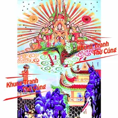 Tranh Mẹ Diêu Trì & Cửu Vị Tiên Nương + khung (Bảo hành gãy, vỡ) DƯƠNG KHOA SHOP HÓC MÔN