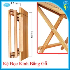 Kệ tụng kinh ,kệ đọc sách gỗ tự nhiên 100% gấp gọn sau khi sử dụng cao cấp DƯƠNG KHOA SHOP 880395