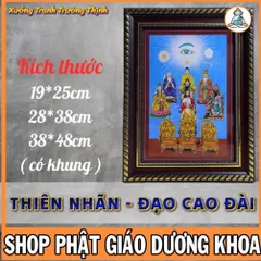 Tranh THIÊN NHÃN - ĐẠO CAO ĐÀI - có khung ,có hoả tốc ĐẸP