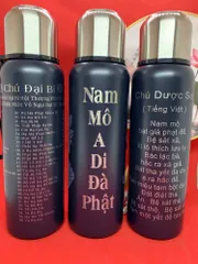 BÌNH GIỮ NHIỆT KHẮC NAM MÔ A DI ĐÀ PHẬT- CHÚ ĐẠI BI(dung tích 800ml)