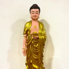 Tôn Tượng Phật A Di Đà Đứng 70cm Màu Vàng Nhựa Composite Mới- DT500 880522