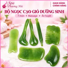 [Tách lẻ] Bộ ngọc cạo gió dưỡng sinh 7 món bằng nhựa. Dụng cụ cạo gió ấn huyệt massage 880674