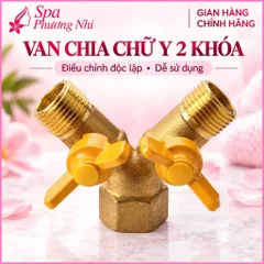 Van chia ga chia nước chữ Y 2 khoá độc lập, Van đồng, Van inox 304 hàng chất lượng cao