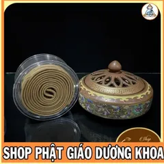 Nhang Trầm khoanh 4 giờ 1 hộp có 30 khoanh mùi thơm dễ chịu khi sử dụng, có hoả tốc