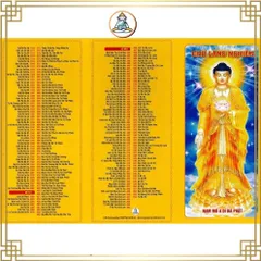 TO84 - TỜ CHÚ LĂNG NGHIÊM VÀNG ÉP PLASTIC CỰC BỀN NHIỀU MẪU vàng
