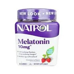 (Hàng ngoại) Kẹo Dẻo Ngủ Ngon Natrol Gummies 10mg - Giúp Ngủ Sâu, Vị Dâu Tự Nhiên, Hỗ Trợ Giấc Ngủ Thoải Mái