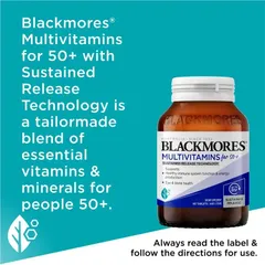 Blackmores Multivitamin For 50+ Sustained Release - Hỗ trợ sức khỏe mắt tăng cường chức năng hệ thần kinh chính hãng Úc