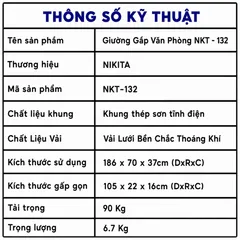 Giường Gấp Văn Phòng Nikita NKT – 132