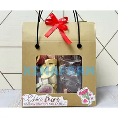 COMBO 4 HŨ TRÁI CÂY SẤY THĂNG HOA | XIMAFARM | TẶNG KÈM HỘP QUÀ .