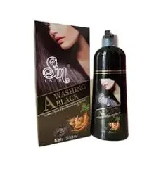 (Hàng ngoại) Dầu gội phủ bạc nhuộm đen tóc Sin Hair A Washing Black - Giải pháp tự nhiên cho tóc bạc, phục hồi màu sắc và sức khỏe tóc