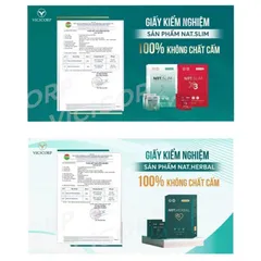 Giảm Cân Nat.Slim X3 Chính Hãng ViCiCorp, Nat Slim X3 Giảm Cân dành cho cơ địa khó giảm tặng kèm Detox
