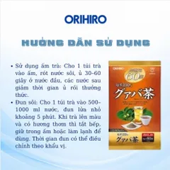 Trà Lá Ổi ORIHIRO Hỗ Trợ Giảm Cân, Hỗ Trợ Đường Tiêu Hóa - Ngăn Ngừa Các Bệnh Tim Mạch 60 Gói/Túi