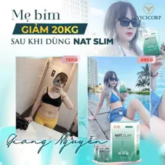 Giảm Cân NAT SLIM Chính Hãng Vicicorp MERRY STORE Giúp Giảm Cân An Toàn Hiệu Qủa giảm 2-3 Kg Sau 15 Ngày Sử Dụng