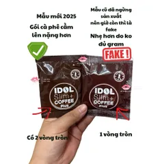 Cà Phê IDO SLIN Coffee tan mỡ cực mạnh, giảm béo giữ dáng hộp 10 gói nâu -Sét dưỡng ốc sên