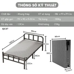 Giường gấp gọn nikita chính hãng NKT-Q193