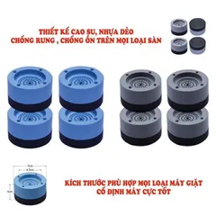 Chân Kê Máy Giặt, Tủ Lạnh,Chống Rung, Chống Ồn, Chống Rò Rỉ Cao Cấp Đế Kê Chân Máy Giặt Bằng Silicon Chống Trơn Trượt