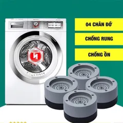 Chân Kê Máy Giặt, Tủ Lạnh,Chống Rung, Chống Ồn, Chống Rò Rỉ Cao Cấp Đế Kê Chân Máy Giặt Bằng Silicon Chống Trơn Trượt