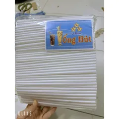 200 Ống hút thẳng màu trắng - ống hút dùng một lần bịch 200 cái